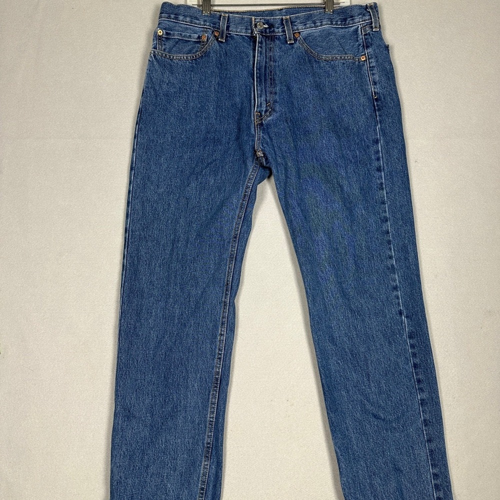 Levis 501 Jeans Mens 36X34 Blue Straight Leg 5-Pocket Denim Red Tab Casual EUC‎